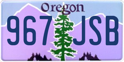 OR license plate 967JSB