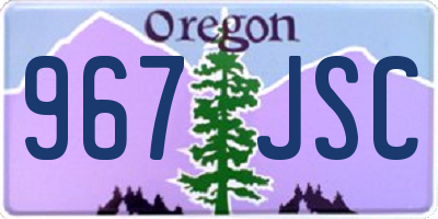 OR license plate 967JSC