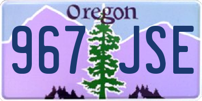 OR license plate 967JSE