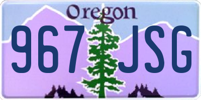 OR license plate 967JSG