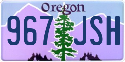 OR license plate 967JSH