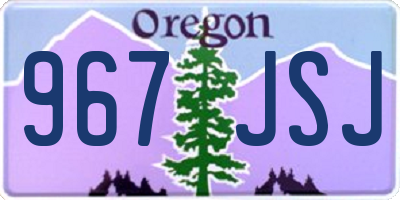 OR license plate 967JSJ