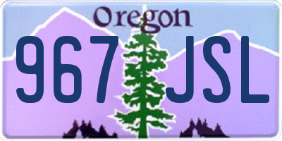 OR license plate 967JSL