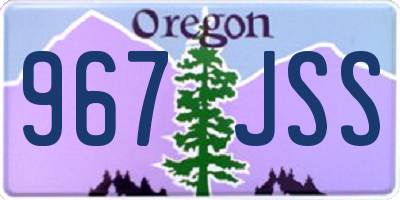 OR license plate 967JSS