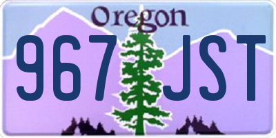 OR license plate 967JST