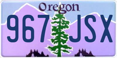 OR license plate 967JSX
