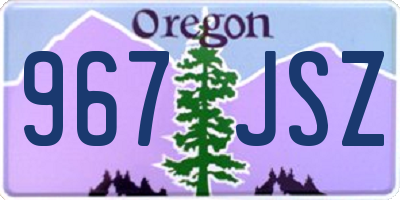 OR license plate 967JSZ