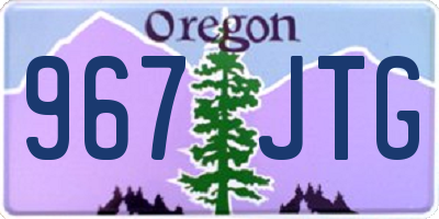 OR license plate 967JTG