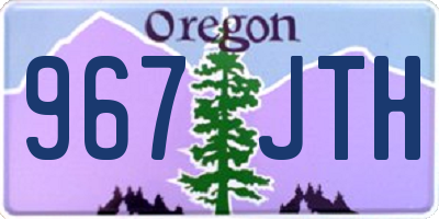 OR license plate 967JTH