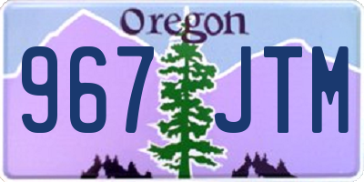 OR license plate 967JTM