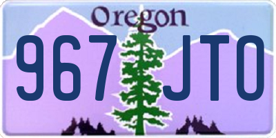 OR license plate 967JTO