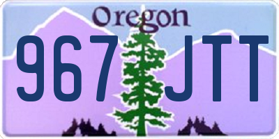OR license plate 967JTT