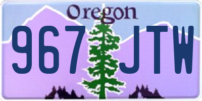 OR license plate 967JTW