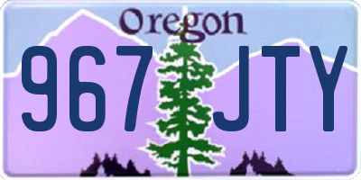 OR license plate 967JTY