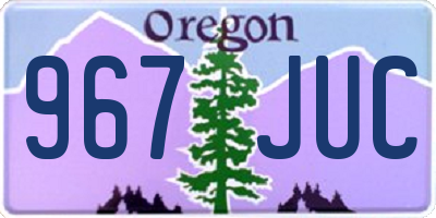 OR license plate 967JUC