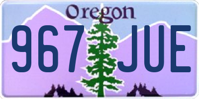OR license plate 967JUE