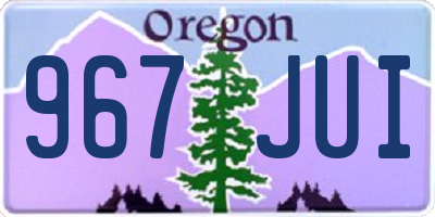 OR license plate 967JUI