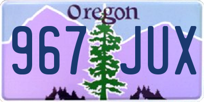 OR license plate 967JUX