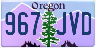 OR license plate 967JVD