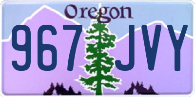 OR license plate 967JVY