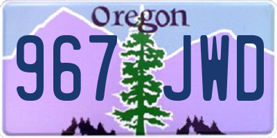 OR license plate 967JWD