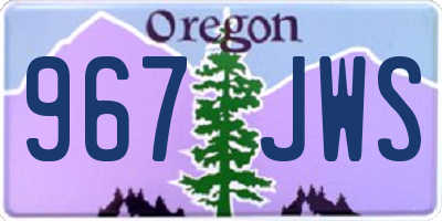 OR license plate 967JWS