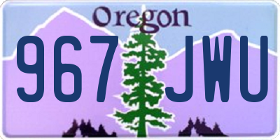 OR license plate 967JWU