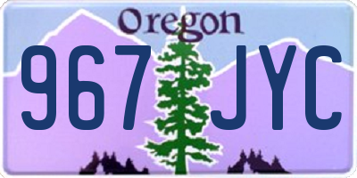 OR license plate 967JYC