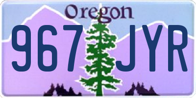 OR license plate 967JYR