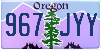 OR license plate 967JYY