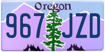OR license plate 967JZD