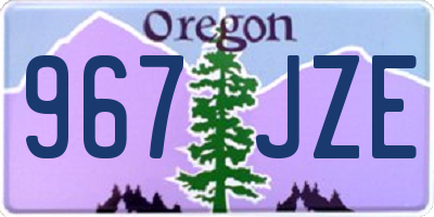 OR license plate 967JZE