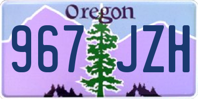 OR license plate 967JZH
