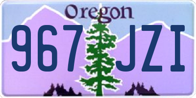 OR license plate 967JZI
