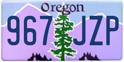 OR license plate 967JZP