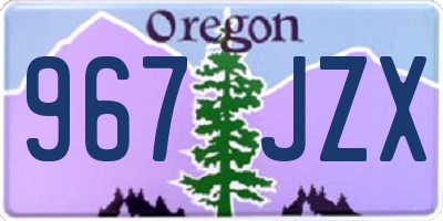 OR license plate 967JZX