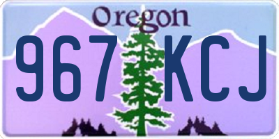 OR license plate 967KCJ