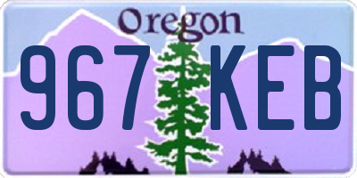 OR license plate 967KEB