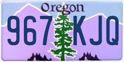 OR license plate 967KJQ