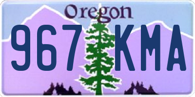 OR license plate 967KMA