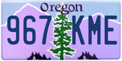 OR license plate 967KME