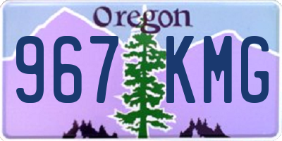 OR license plate 967KMG