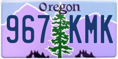 OR license plate 967KMK