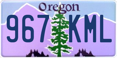 OR license plate 967KML