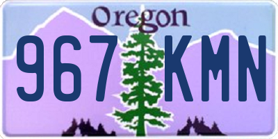OR license plate 967KMN