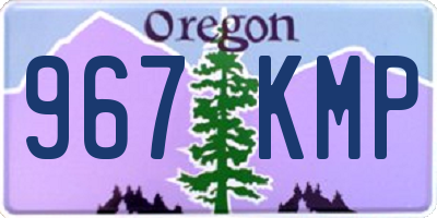 OR license plate 967KMP