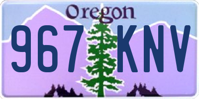 OR license plate 967KNV