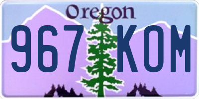 OR license plate 967KOM
