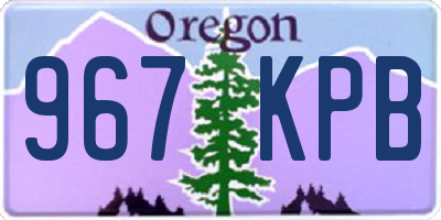 OR license plate 967KPB