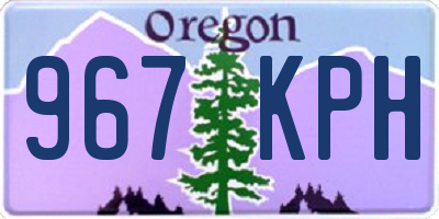 OR license plate 967KPH